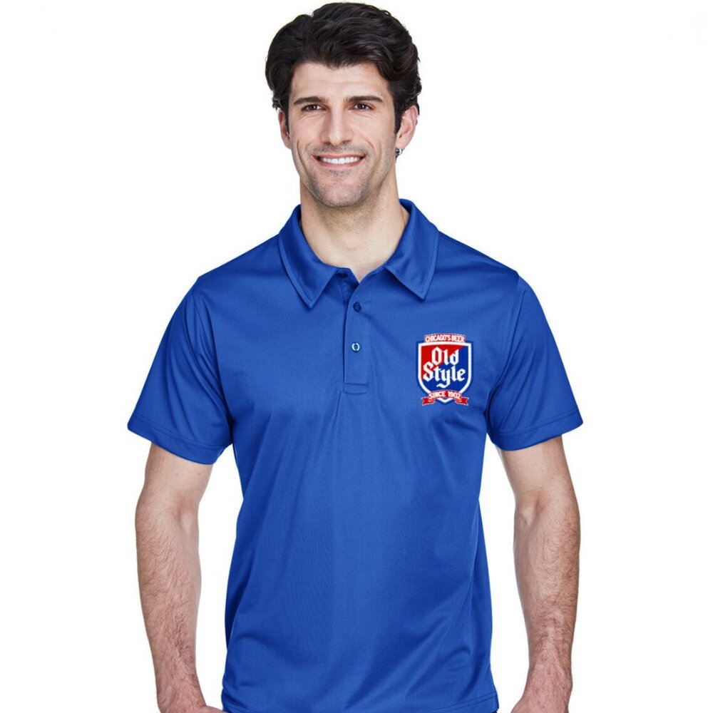 Men AP3 All Purpose Polyester 3XL Polo w/Embroidered Old Style Beer Chicago Logo